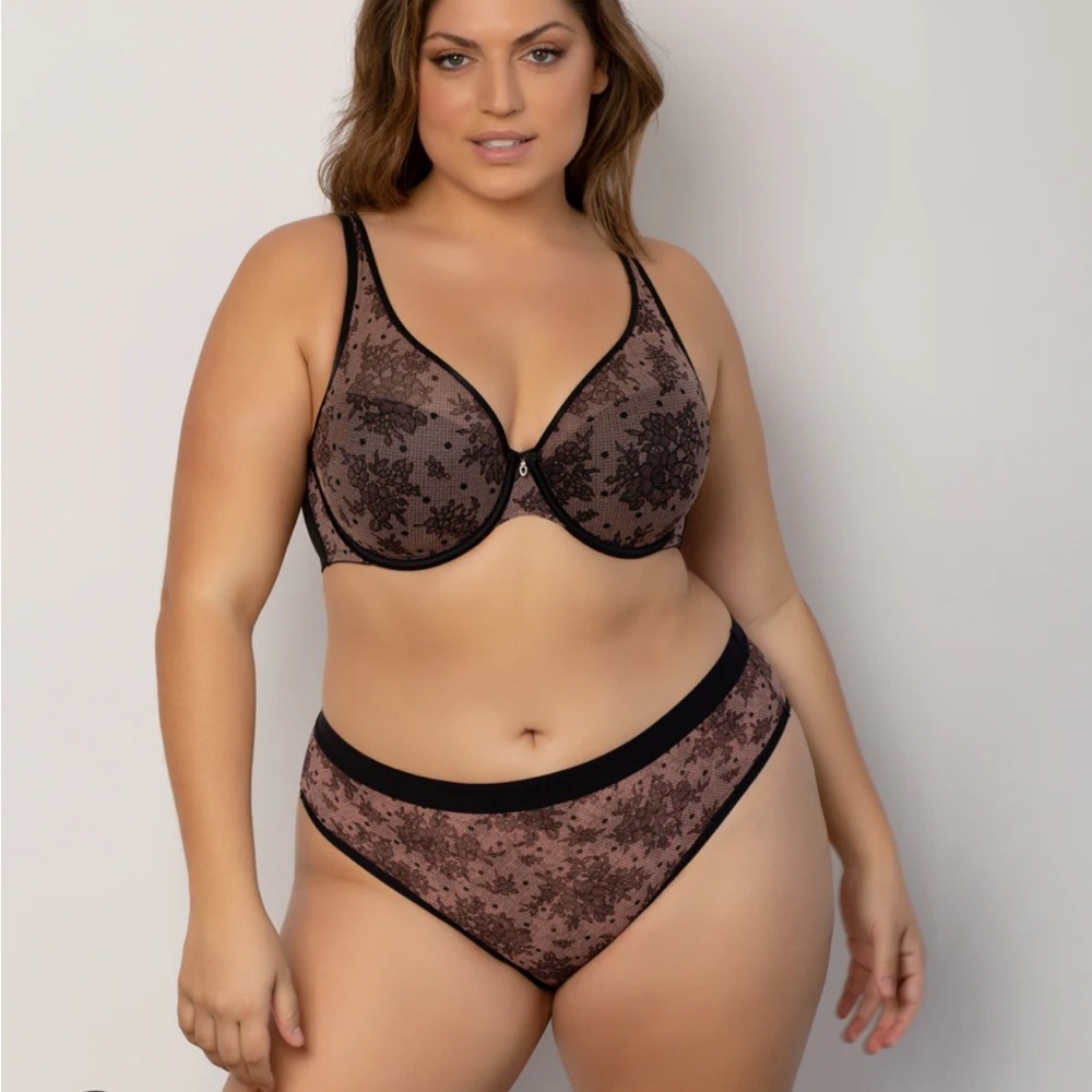High cut mesh brief